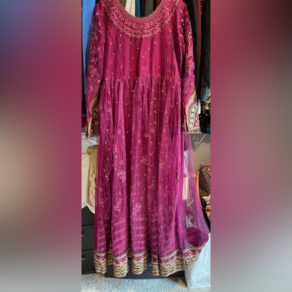 Pakistani designer Baroque maxi dress Asim jofa Maria b shalwar kameez eid Saree - Picture 9 of 17